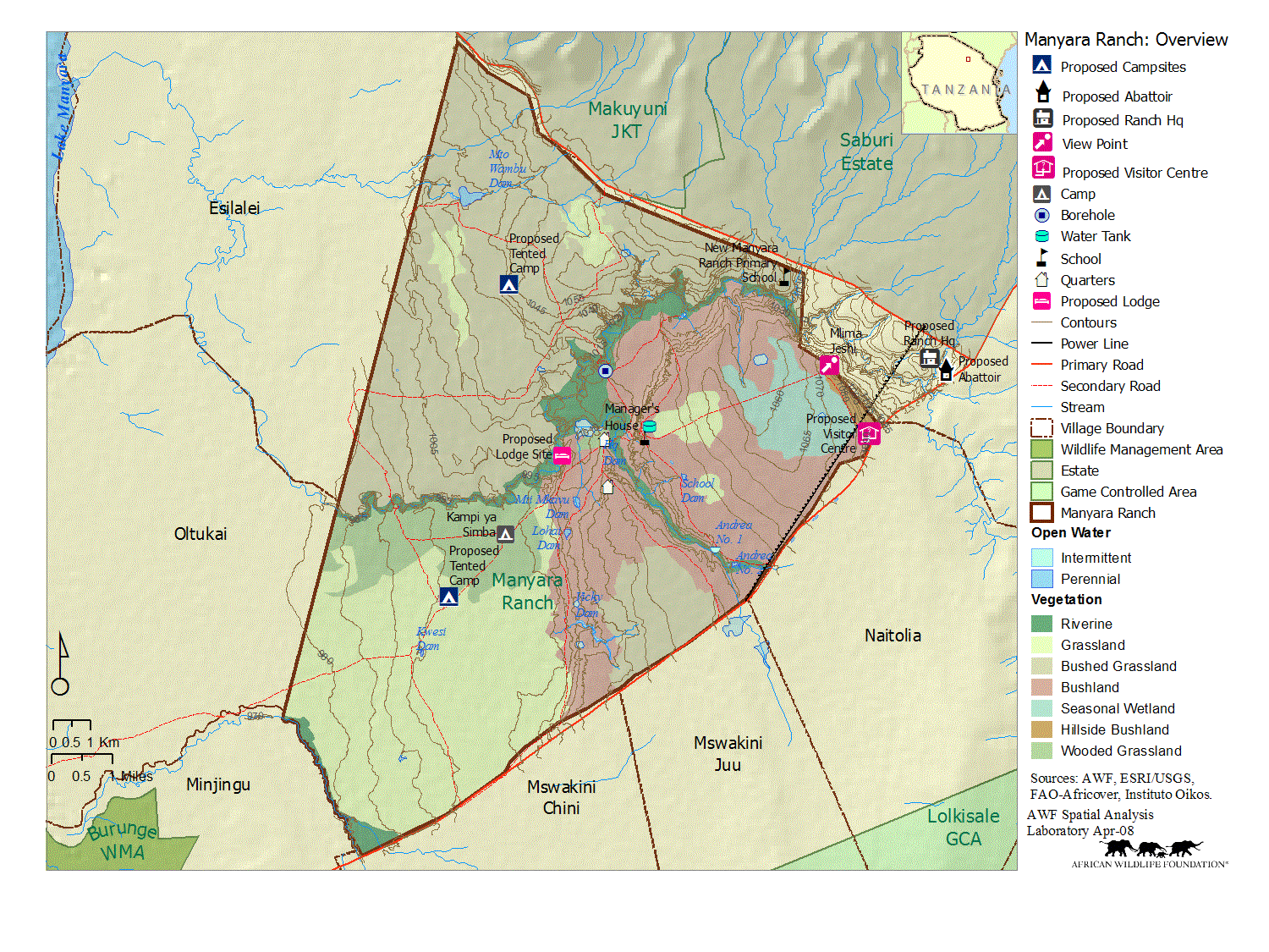 Pilot Project – Six Village Names Surrounding Manyara Ranch